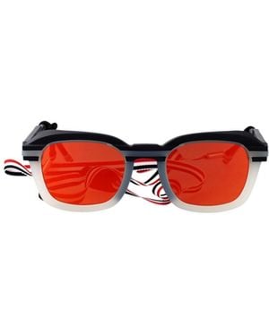 Thom Browne Eyewear Rectangular Frame Sunglasses - Red