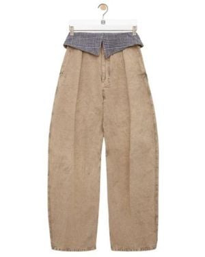 Loewe Wide-Leg Trousers - Natural