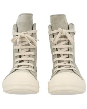 Rick Owens Zip High-Top Trainers - Natural