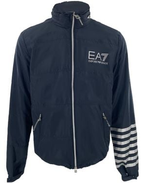 EA7 Long-Sleeved Zipper Casual Jacket - Blue