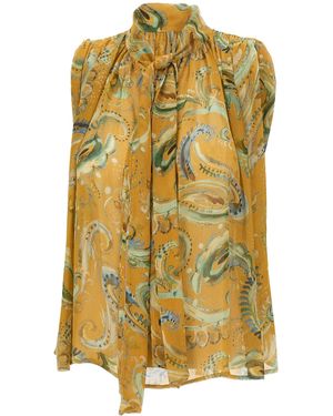 Marella Sleeveless Shirt - Metallic