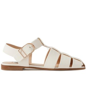 Gabriela Hearst Open-Toe Flat Sandals - White