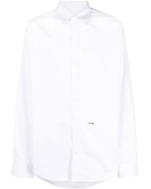 DSquared² Buttoned Long-Sleeved Shirt - White