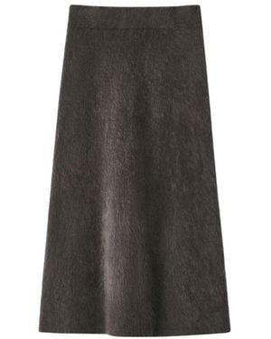 Lisa Yang Classic Cashmere Skirt - Grey