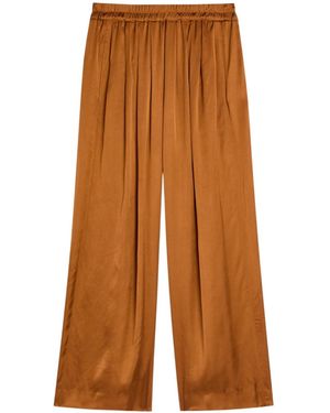 Isabel Marant Wide-Leg Satin Pants - Brown