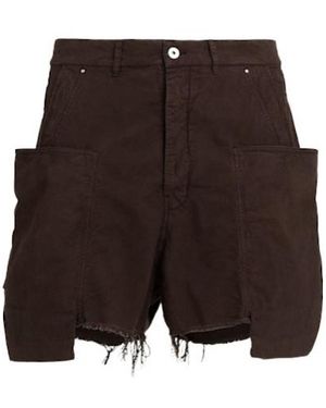 Rick Owens Stefan Cotton Cargo Shorts - Black