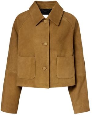 Dorothee Schumacher Button Leather Jacket - Brown
