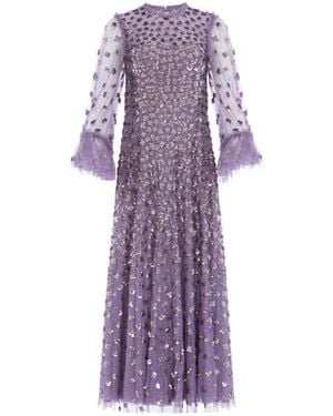 ワンピース NEEDLE & THREAD Tulle long dress with all-over sequins Needle & Thread all-over Sequin Embellished Dress | Orange