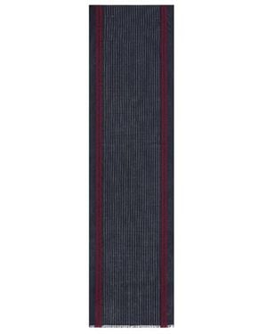 Bally Logo Wool Scarf - Blue