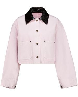 Prada Button-Up Cropped Jacket - Pink