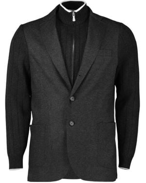 Eleventy Bimetric Bib Blazer - Black