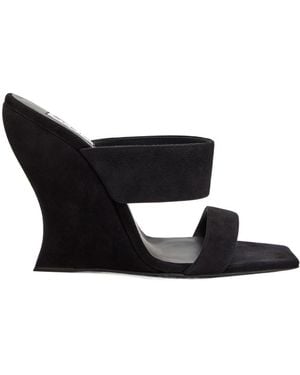 Alaïa Suede Mules - Black