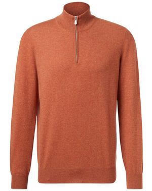 Brunello Cucinelli Cashmere Half-Zip Jumper - Orange
