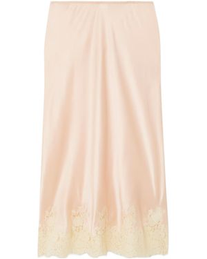 Doen Elowena Lace-Trimmed Midi Skirt - Natural