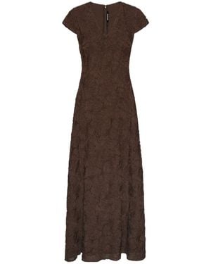 ROTATE BIRGER CHRISTENSEN Flower-Mesh Sleeveless Maxi Dress Dark - Brown