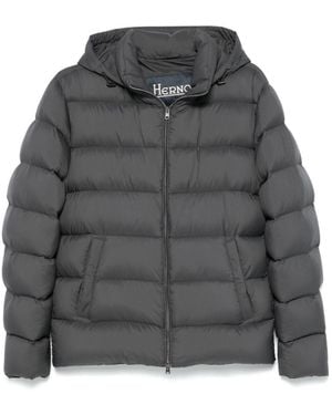 Herno Supermatt Down Jacket With Hood For - Gray