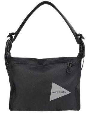 and wander Zippered Waterproof Shoulder Bag - Black