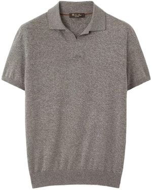Loro Piana Short-Sleeved Polo Shirt - Grey