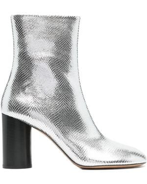 Isabel Marant 90Mm Leather Boots - White