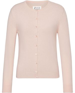 Maison Margiela Button-Up Crewneck Cardigan - Pink
