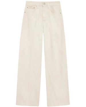 Anine Bing Brie Straight-Leg Jeans - White
