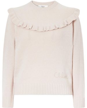 Chloé Long-Sleeved Sweater - Natural