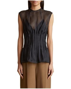 KHAITE The Westin Sleeveless Silk Top - Multicolor