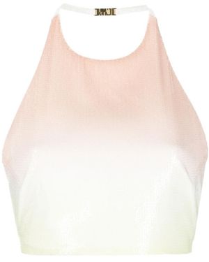Gcds Degrade Sequin Top - Natural