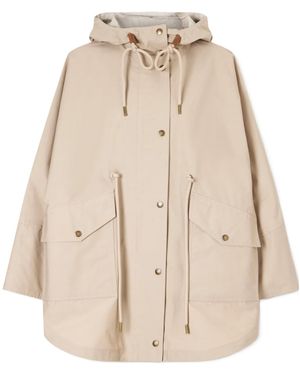 Moncler Brunnera Hooded Cotton-Blend Jacket - Natural