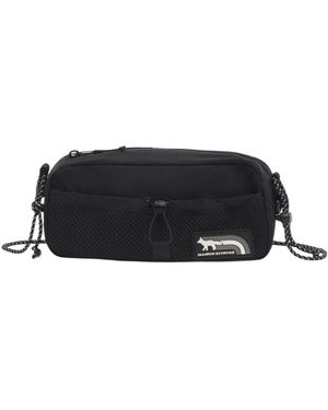 Maison Kitsuné Maison Kitsuné Flash Fox Crossbody Bag - Black
