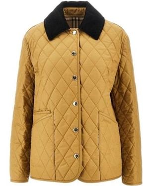 Burberry Quilted-Pattern Jacket - Yellow