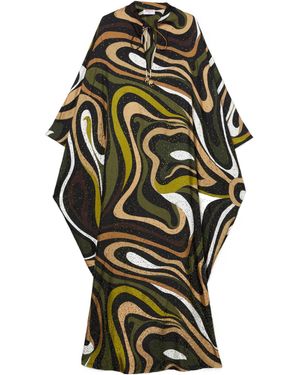 PUCCI Marmo-Print Maxi Dress - Gray