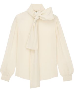 Saint Laurent Translucent Shirt - Natural