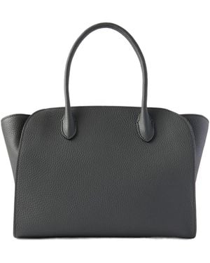 The Row Marlo 12 Leather Handbag - Black