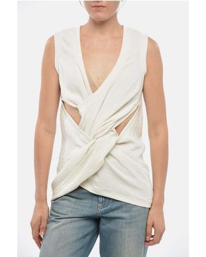 JW Anderson Cross-Over Cut-Out Tank Top - White