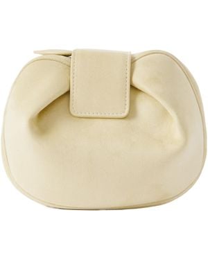 Gabriela Hearst Soft Demi Suede Clutch - Natural