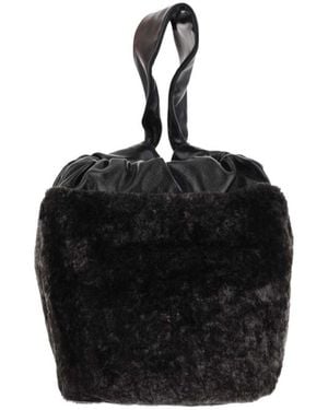 Jil Sander Wrist Strap Small Tote Bag - Black