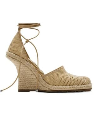 Burberry Woven Wedged Court Shoes - Metallic