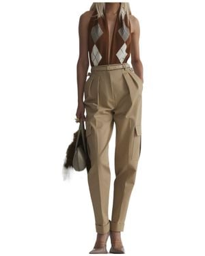 Mugler Cargo Trousers - Natural