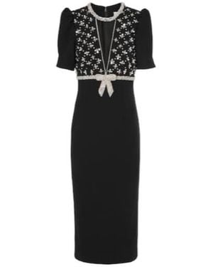Rebecca Vallance X Nicky Hilton Arianna Embellished Midi Dress - Black
