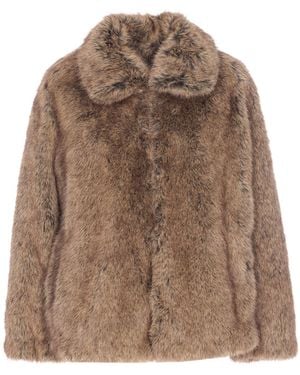 Liu Jo Faux Fur Jacket - Brown