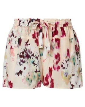 Ulla Johnson Aurielle Floral Silk Shorts - Red