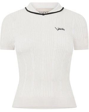 Valentino Short-Sleeve Top - White
