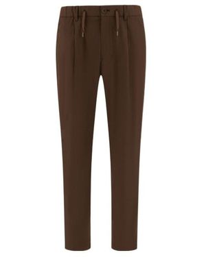 Herno Straight-Leg Drawstring Trousers - Brown