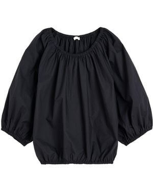 By Malene Birger Lelow Elastic Hem Top - Black
