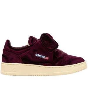 Autry Velvet Bow Sneakers - Red