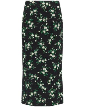Dolce & Gabbana Floral Printed Midi Skirt - Green