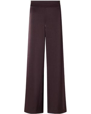 Johanna Ortiz Satin Wide-Leg Trousers - Purple
