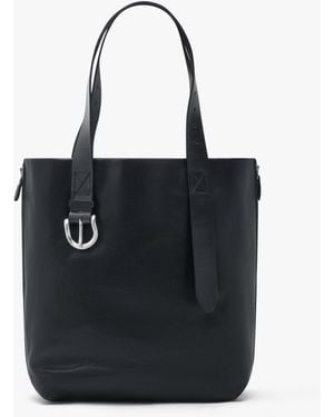 Our Legacy Buckled Leather Tote Bag - Black