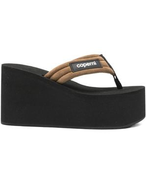 Coperni Logo Patch Sandals - Black